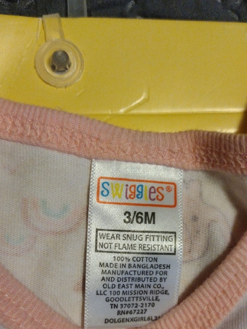 Swiggles Baby Girls Pink Cloud & Elephant Tight Fit Pajama Set - Picture 5 of 9